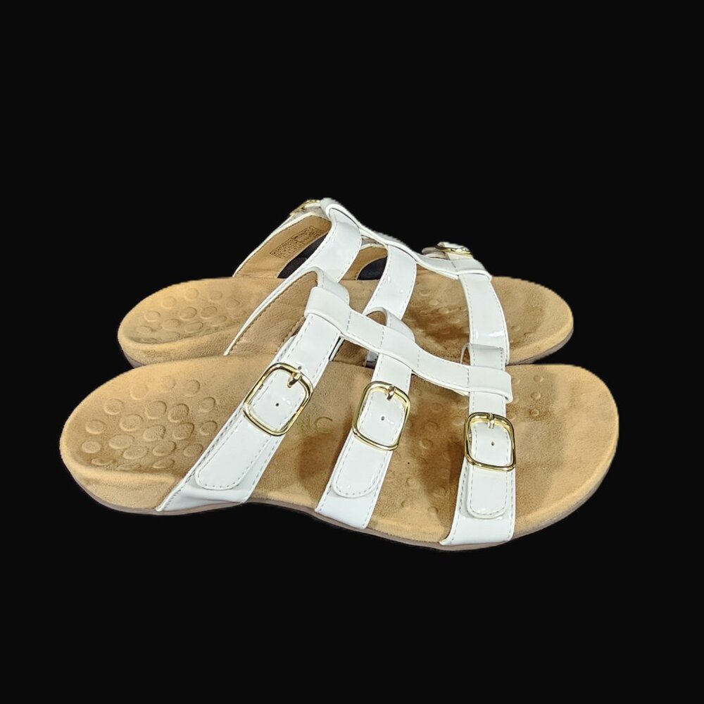 Vionic White Patent Misa Adjustable Hook & Loop S… - image 4